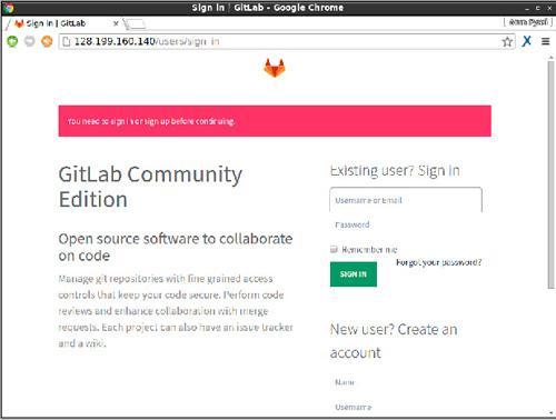 如何在Ubuntu/Fedora/Debian中安装开源Web应用GitLab插图9 如何在Ubuntu/Fedora/Debian中安装开源Web应用GitLab插图9