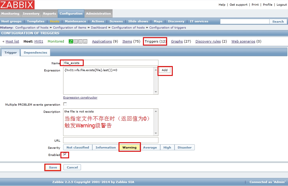 Zabbix监控(二)：添加触发器Triggers插图1